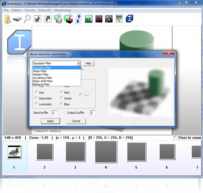 ImAnalyse user interface